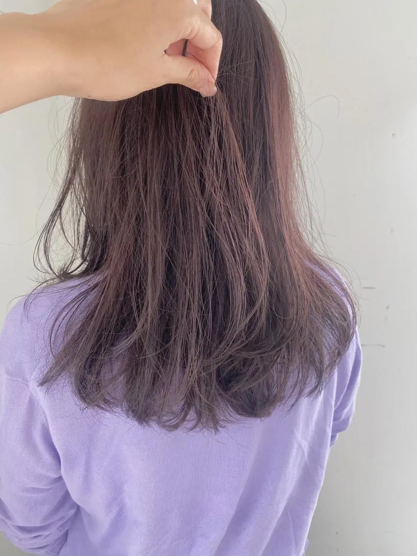 セミロング カラー パーマ ヘアアレンジ レイヤーカット ニュアンスヘア🌔 nanakoのヘアスタイル