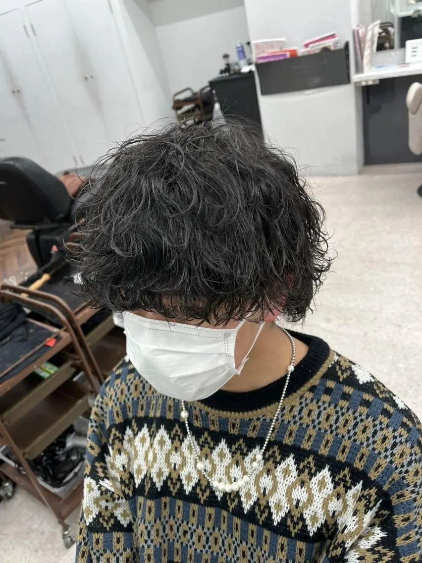 ショート 京都河原町 メンズパーマ助川龍哉のヘアスタイル