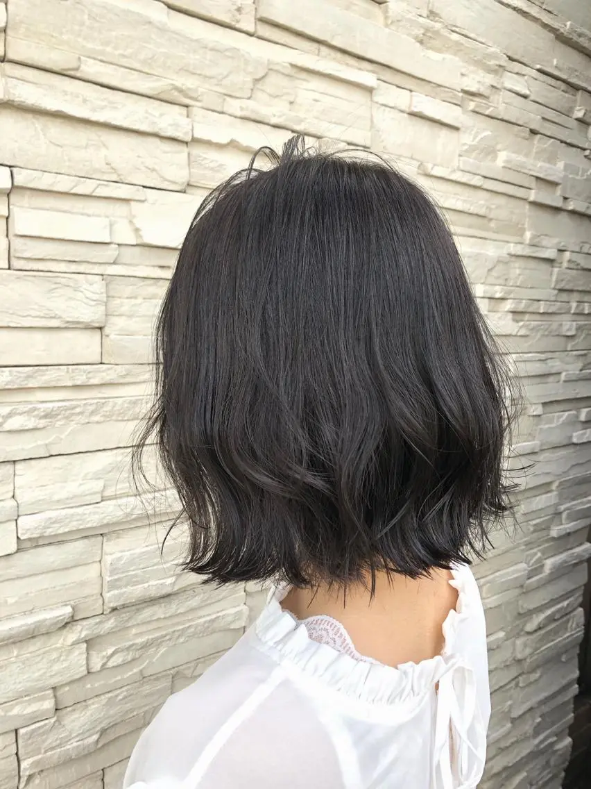 ミディアム カット ヘアカラー トリートメント ナチュラルスタイル/ 透明感カラー/比嘉のヘアスタイル