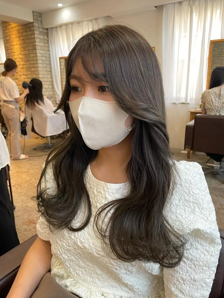 セミロング カラー ヘアアレンジ ヨシンモリ 韓国風ヘア カット ヘアカラー トリートメント ヘアセット 髪質改善特化 🫧松野力也のヘアスタイル