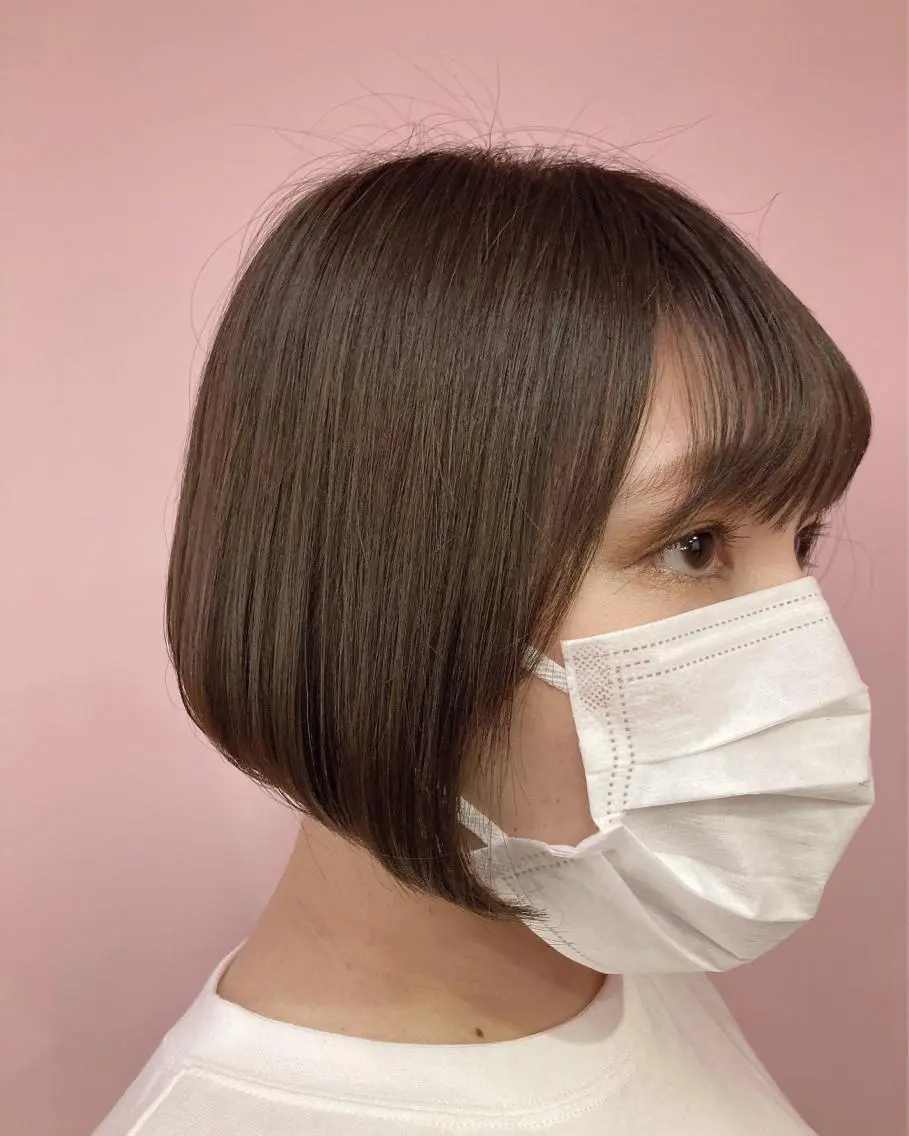 ショート カラー 前下がりボブ ボブ カット ヘアカラー トリートメント ✨髪質改善縮毛矯正✨ 宇田川修平のヘアスタイル