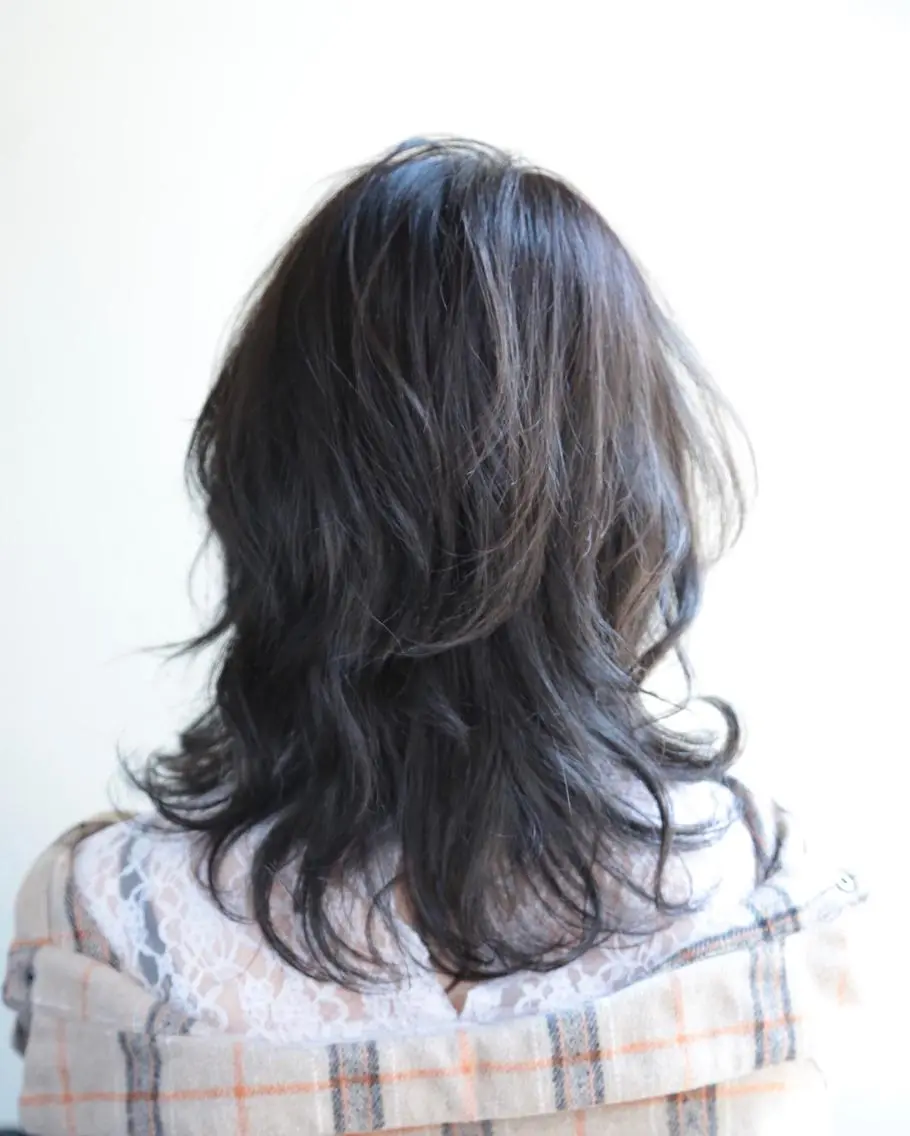 セミロング ヘアアレンジ ハイレイヤー レイヤーカット ウルフカット 💟アイリスト 💟の眉毛・アイブロウイメージ