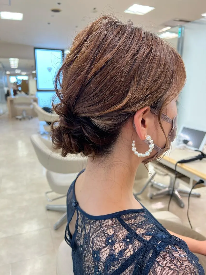 ヘアアレンジ 結婚式・ブライダル ヘアセット 盛れるレイヤーカット 得意🌹井上美沙のヘアスタイル