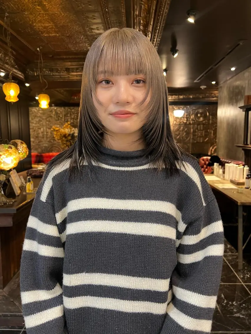 ロング カラー カット ヘアカラー 圧倒的デザイン力 店長🎨RENAのヘアスタイル