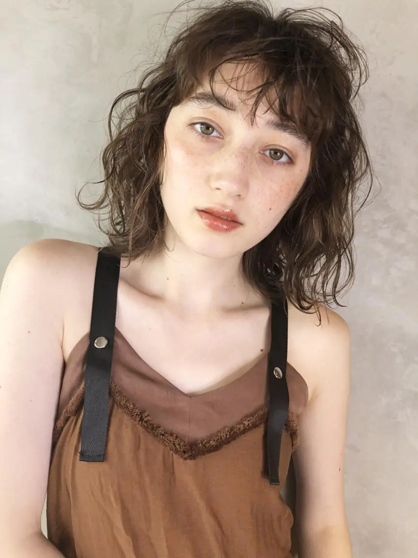 ミディアム カラー パーマ ヘアアレンジ ITbyALBUM 中野店のヘアスタイル