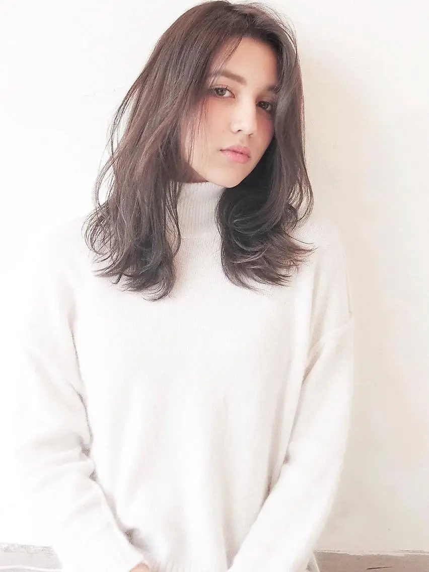 ミディアム カット ヘアカラー トリートメント NicoRE. 大人女子×髪質改善のヘアスタイル
