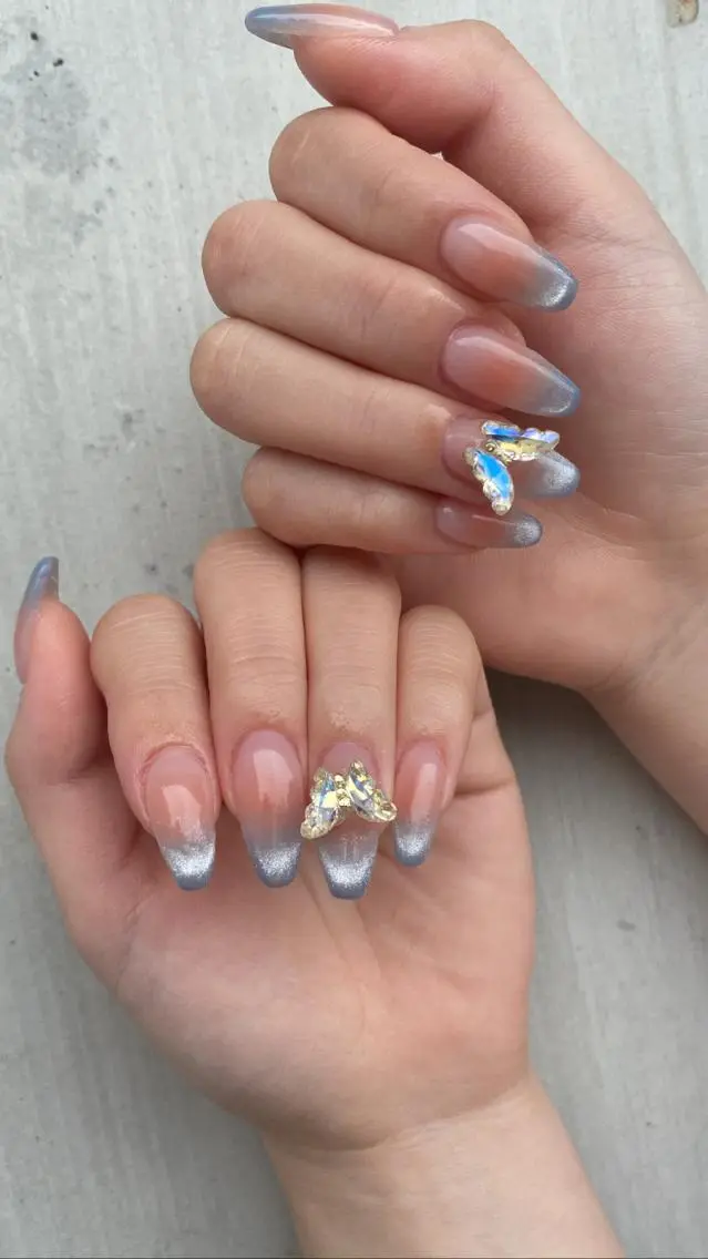 ロング カラー ネイル ワンホンネイル tetty nailsalonのネイルデザイン