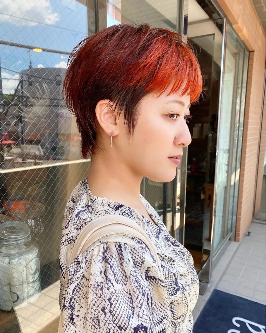 ショート ミウ☆ ブリーチダブルカラーのヘアスタイル
