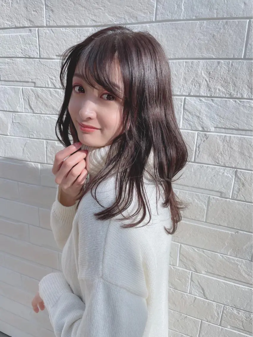 ミディアム カラー パーマ 【公式】amble luxe池袋東口🩷のヘアスタイル