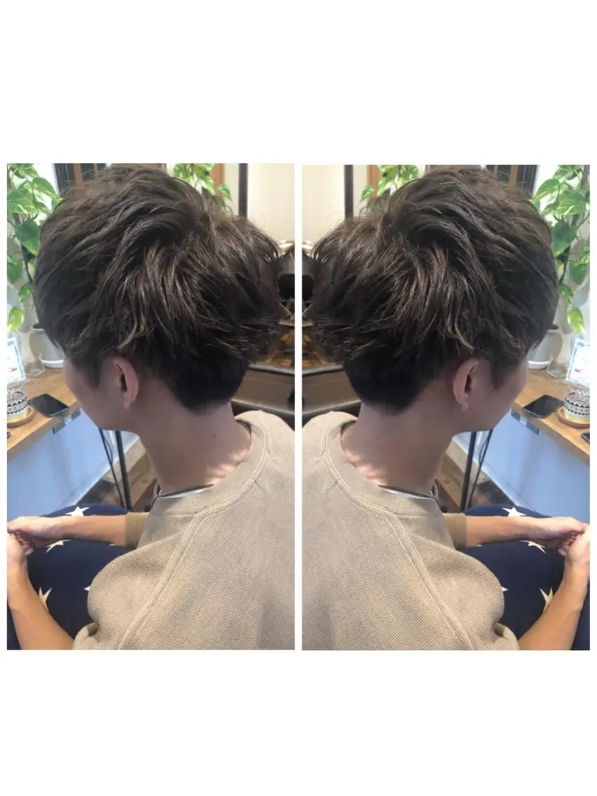 ショート カラー メンズ 品田 真里のヘアスタイル