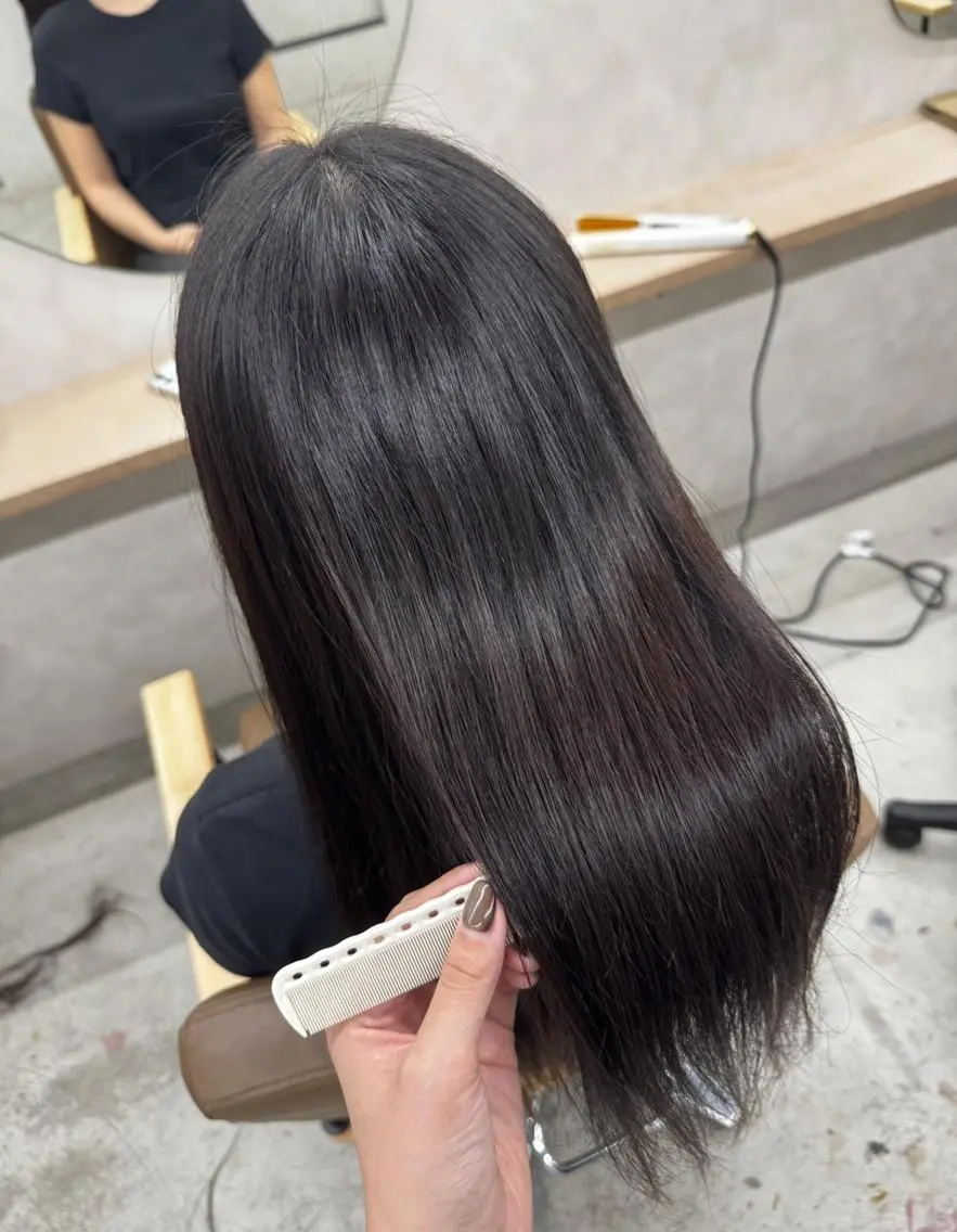 ロング カット 縮毛矯正 YUCCAelua ⭐️モデル募集中⭐️のヘアスタイル