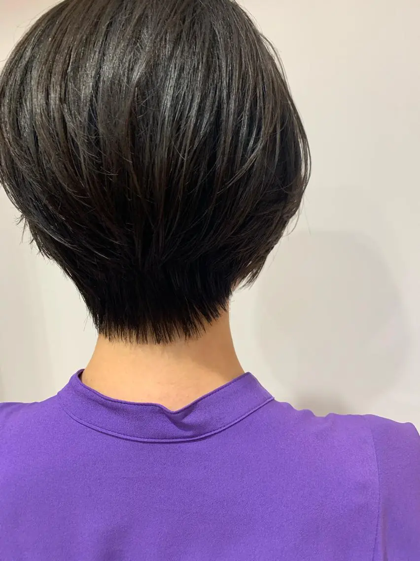ショート 名駅🦢大人艶カラー 🪽カミヤアカネのヘアスタイル