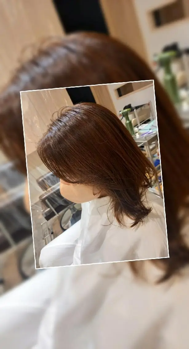 ミディアム 韓国風ヘア 福田 玲奈のヘアスタイル