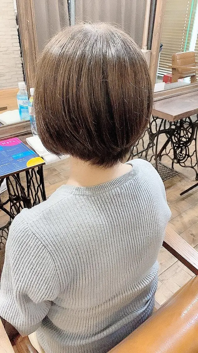 ショート ボブ 國分 伸也のヘアスタイル