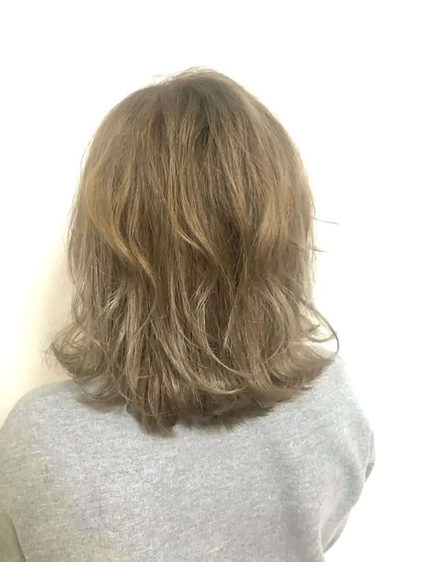 セミロング カラー 髪質改善/ 梅田中崎町/宮里のヘアスタイル