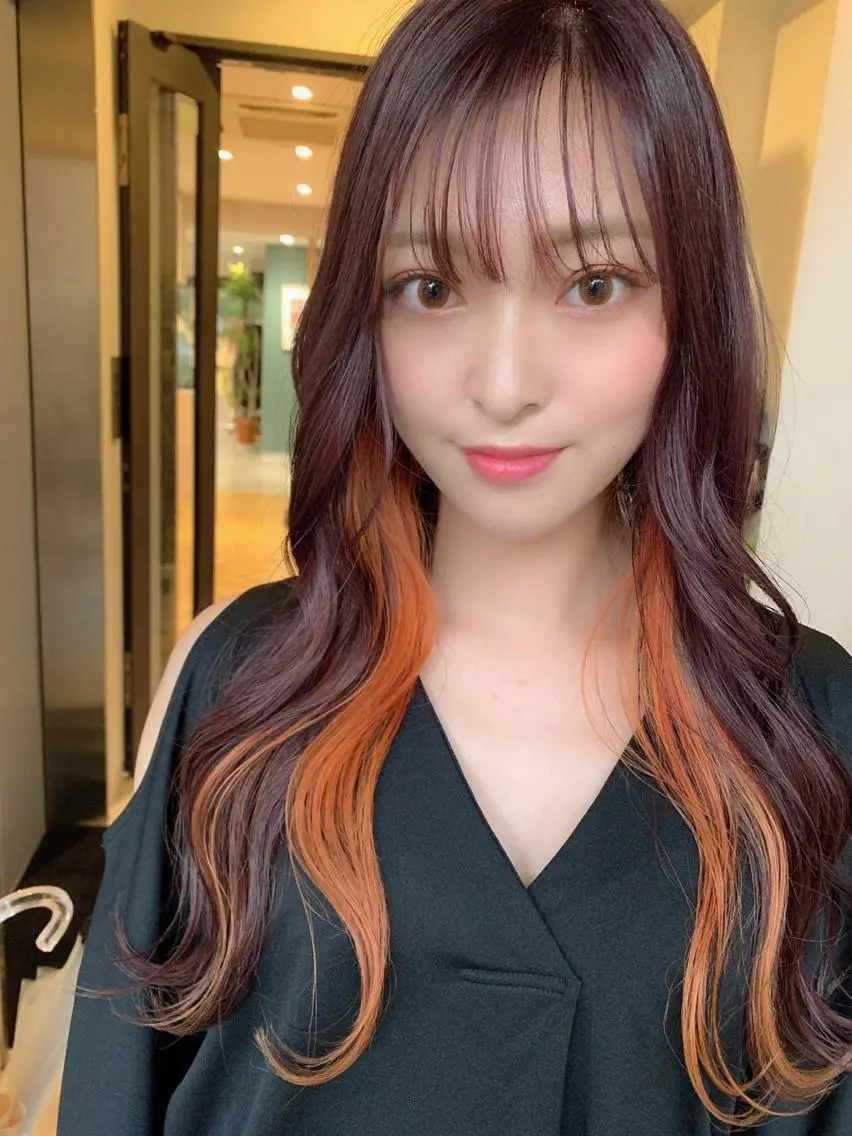 ロング カラー ヘアカラー トリートメント 髪質改善will hairdesignのヘアスタイル