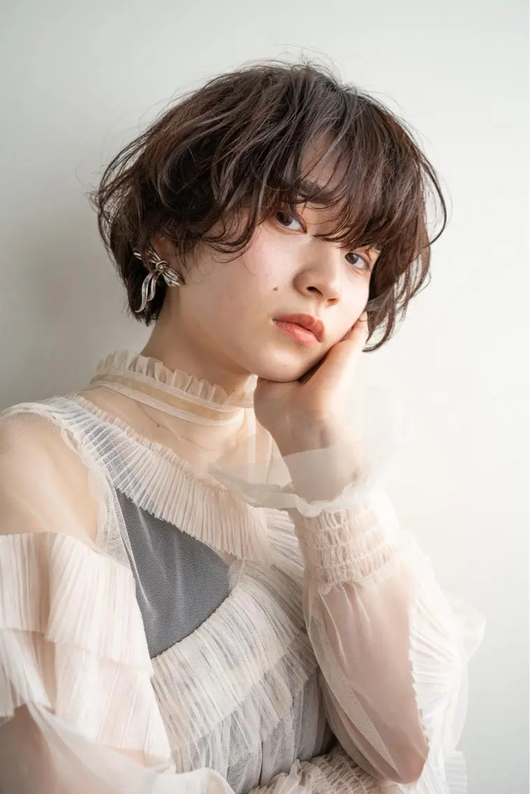 ショート カラー パーマ ショートヘア カット パーマ トリートメント レイヤー/似合わせ TAKUYAのヘアスタイル