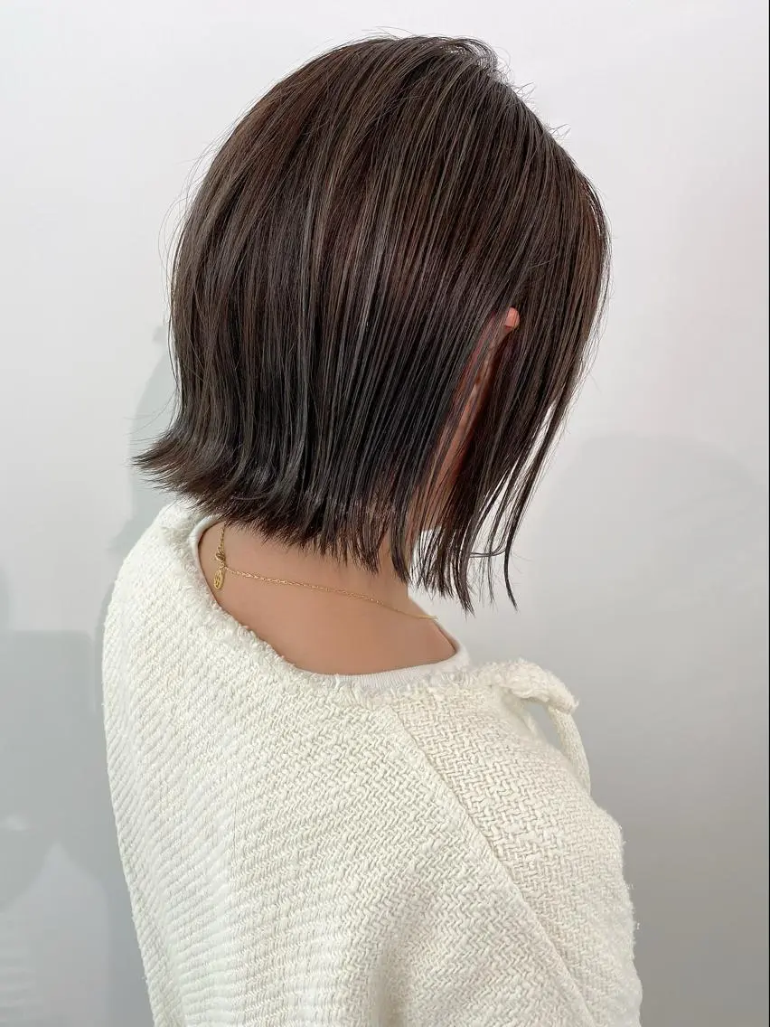 ショート カラー ハイライトカラー ハイライト レイヤーボブ/ボブ 仲川和人のヘアスタイル