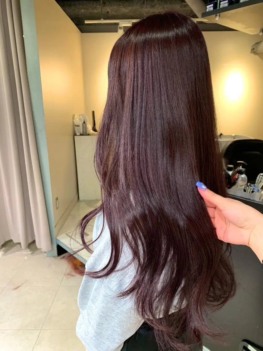 ロング カラー 韓国🎀中明度カラー リストSAKURAのヘアスタイル
