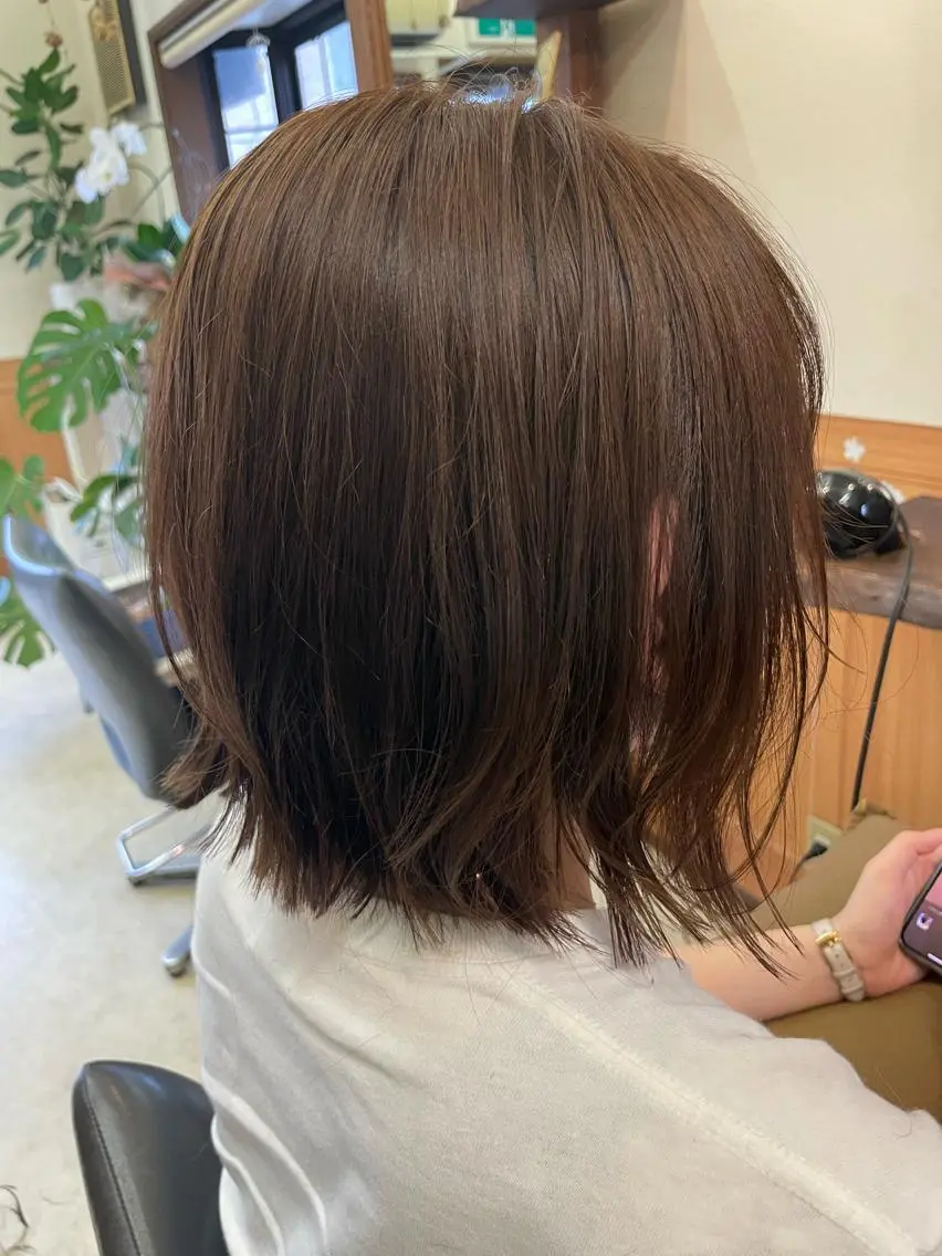 ミディアム 平田 怜のヘアスタイル