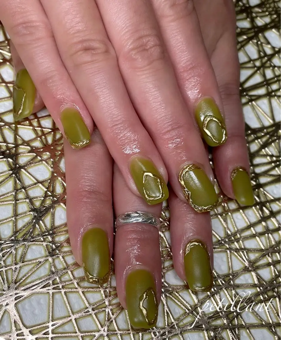 ネイル アートネイル マットネイル nail salon petillantのネイルデザイン