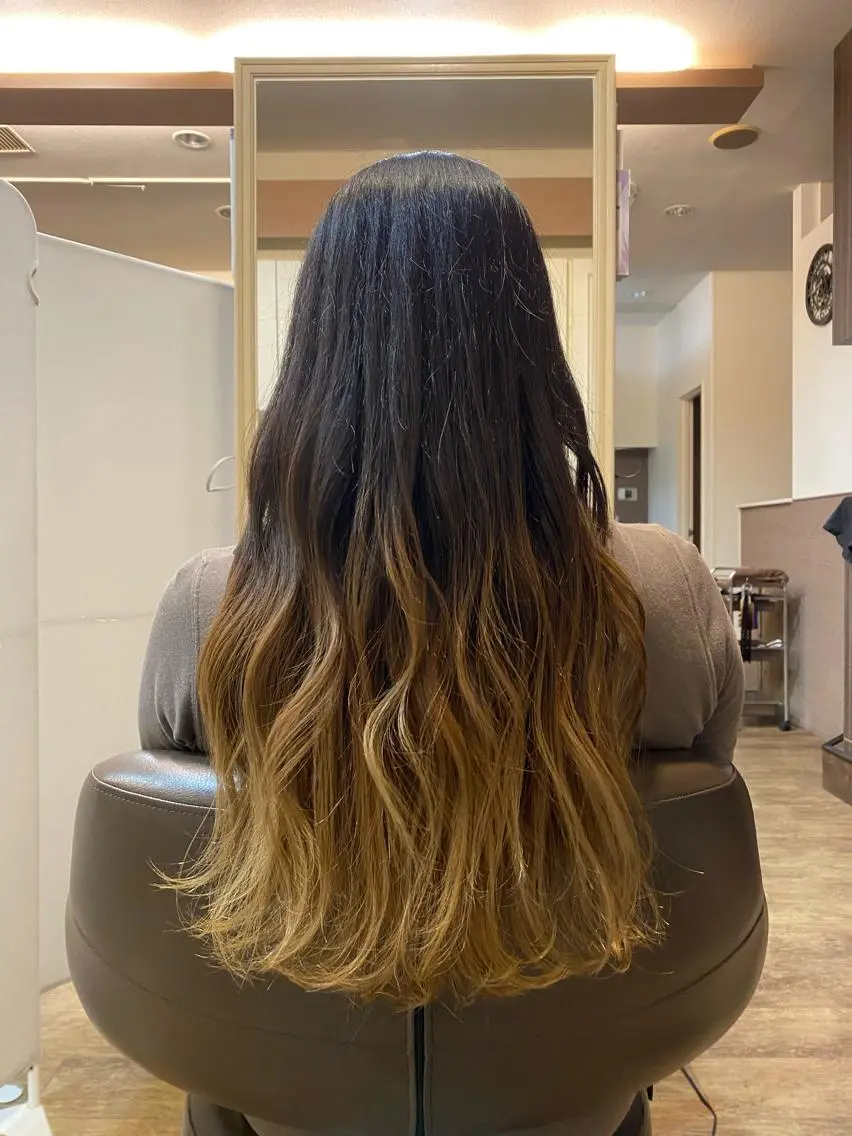 ロング レイヤーカット ロング 長嶋 花梨のヘアスタイル