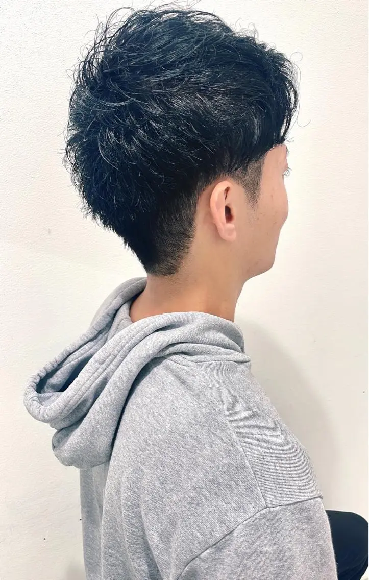 ショート パーマ メンズ メンズパーマ カット 美谷添（ミヤゾエ） まどか大人ヘアサロンのヘアスタイル