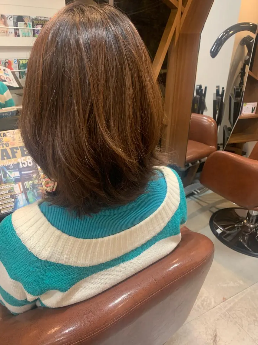 ミディアム ボブ 吉田 茉生のヘアスタイル