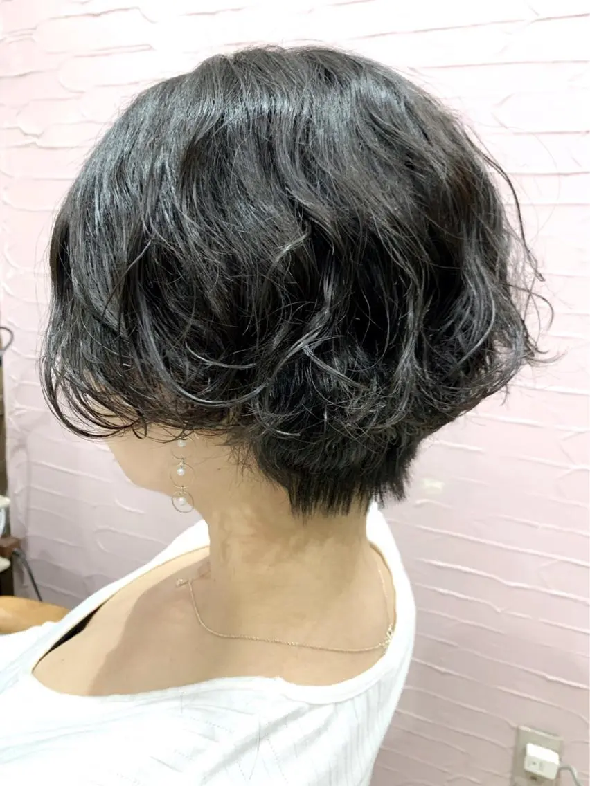 ショート パーマ ショート/ボブ特化 相良 真子のヘアスタイル
