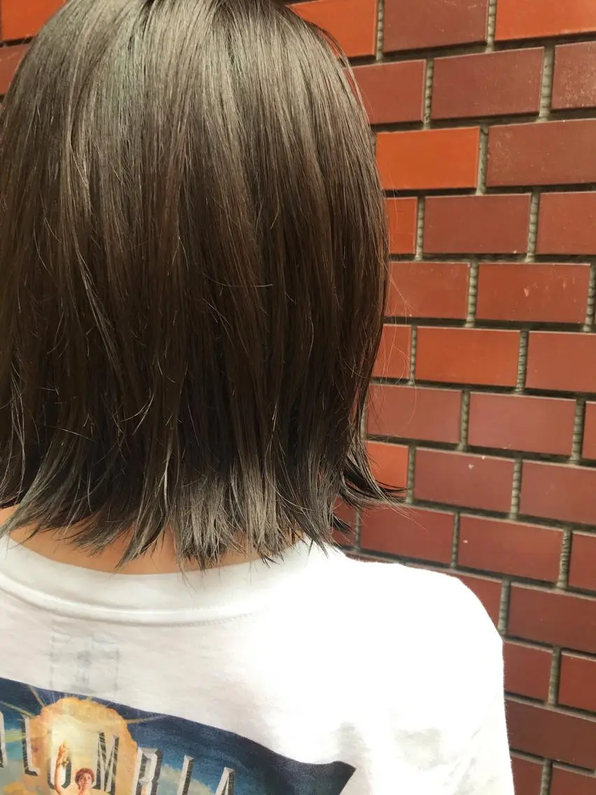 ミディアム ヘアカラー トリートメント ayane⭐️ボブ・ ショート・パーマのヘアスタイル