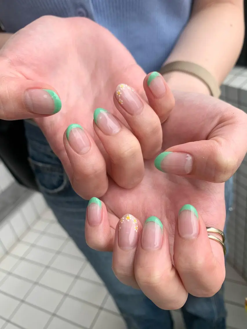 ネイル アートネイル グリーン N.barber / koderaのネイルデザイン
