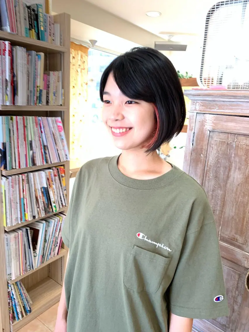ミディアム カラー nishimura makotoのヘアスタイル