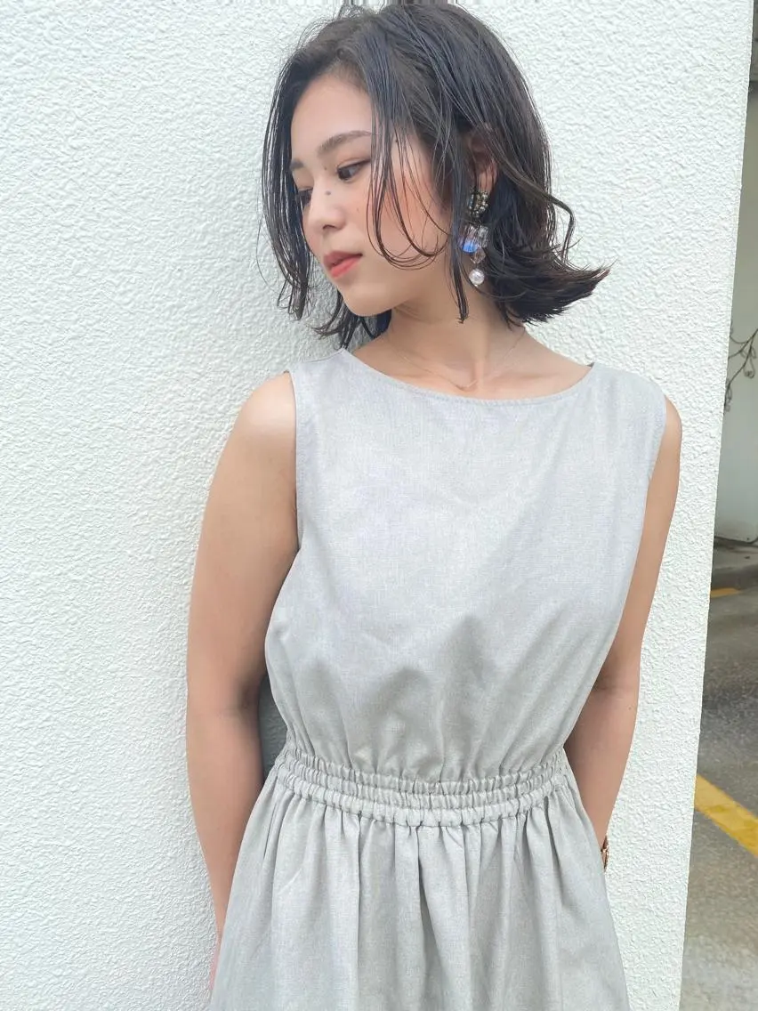 ミディアム カラー イルミナカラー カット ヘアカラー トリートメント grand juteのヘアスタイル