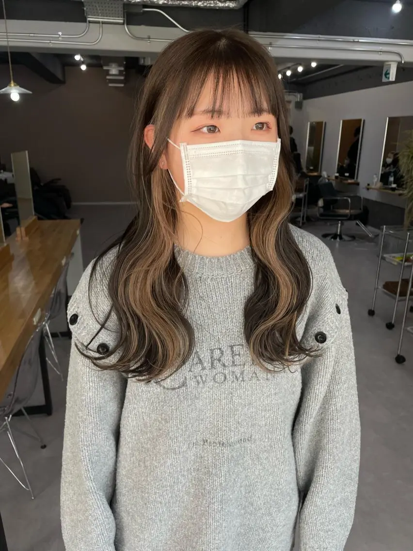ロング カット ヘアカラー トリートメント 倉辻 香奈子のヘアスタイル