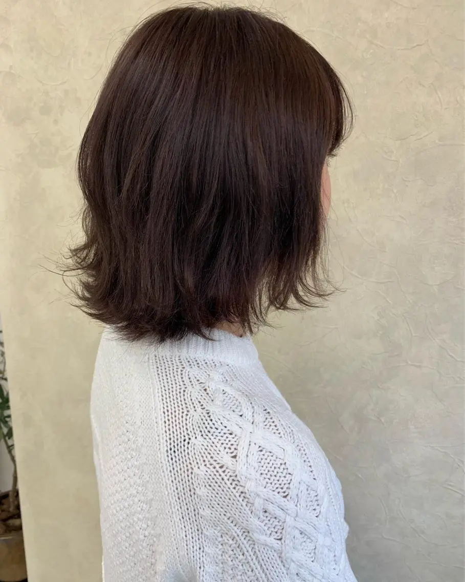 ミディアム カラー ヘアアレンジ ブラウンカラー ピンクカラー ピンクブラウン 眉毛ワックス konomiの眉毛・アイブロウイメージ