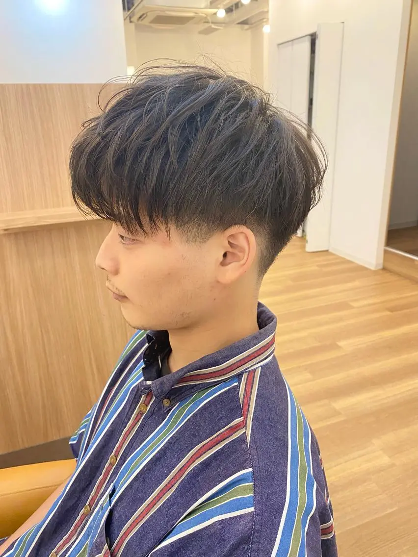 パーマ メンズ マッシュ メンズパーマ 林 瑠夏のヘアスタイル