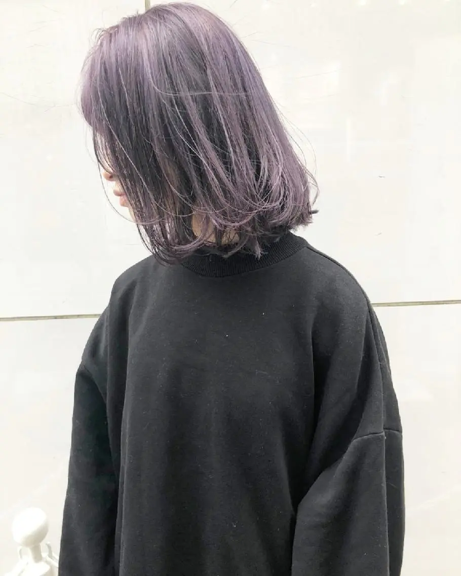 ミディアム カラー ブリーチ 竹内啓太 ボブのヘアスタイル