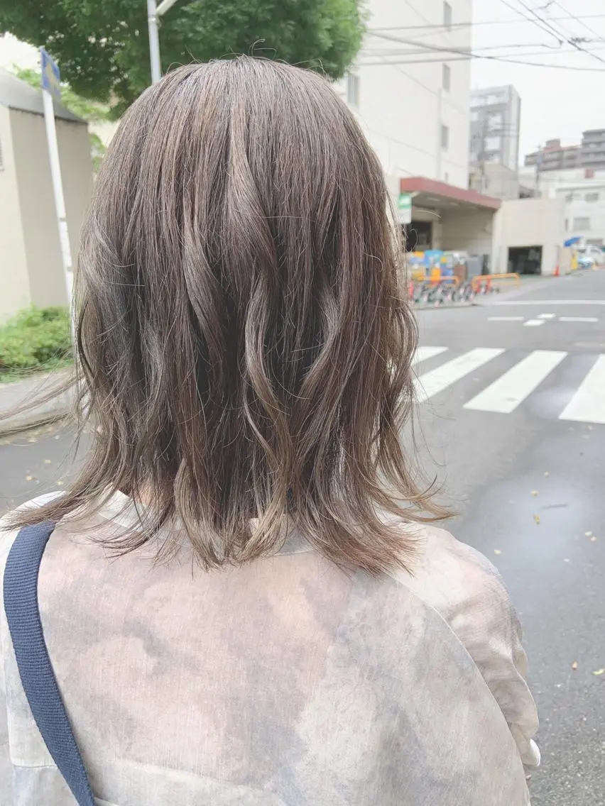 ミディアム カラー ヘアアレンジ イルミナカラー 韓国hair🦋 Nanaのヘアスタイル
