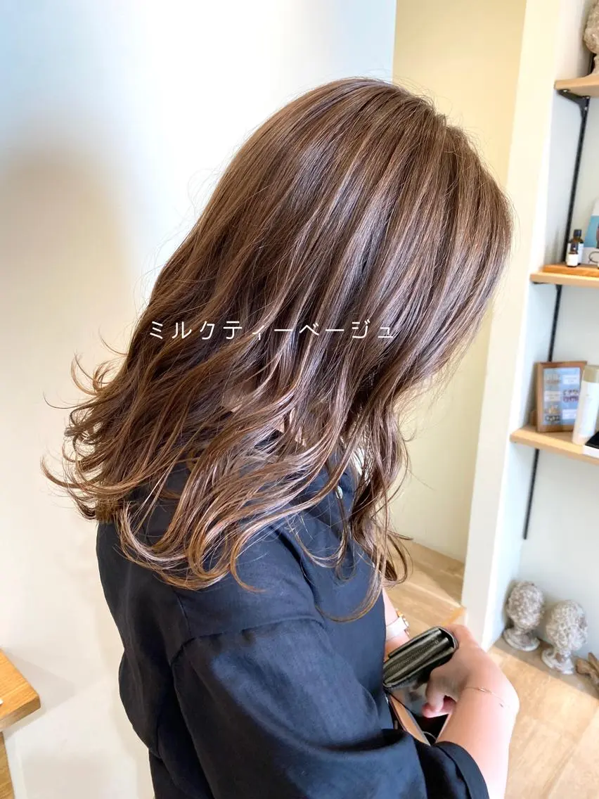 セミロング カット ヘアカラー CASANE 大橋康智のヘアスタイル