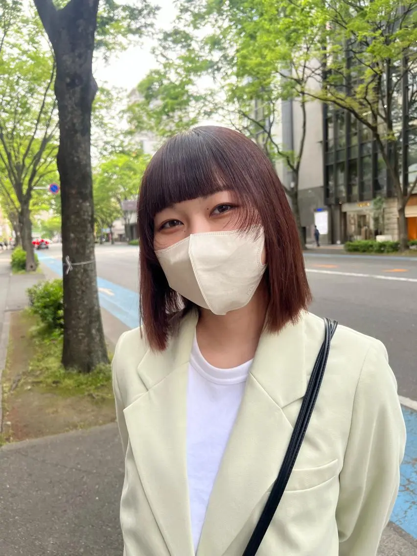 ミディアム 縮毛矯正 こまつばらみお/レイ ヤー/ダブルカラーのヘアスタイル