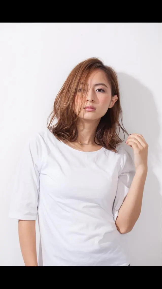 ショート ミディアム セミロング ロング カラー パーマ 外ハネヘア ひがし まさし JYUNESU副代表のヘアスタイル