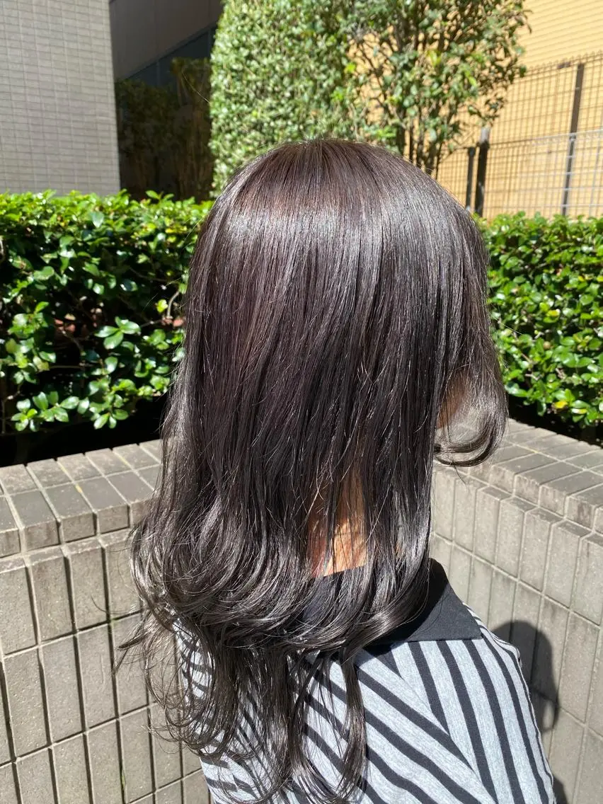ミディアム カラー 髪質改善&縮毛矯正 カット/soyaのヘアスタイル