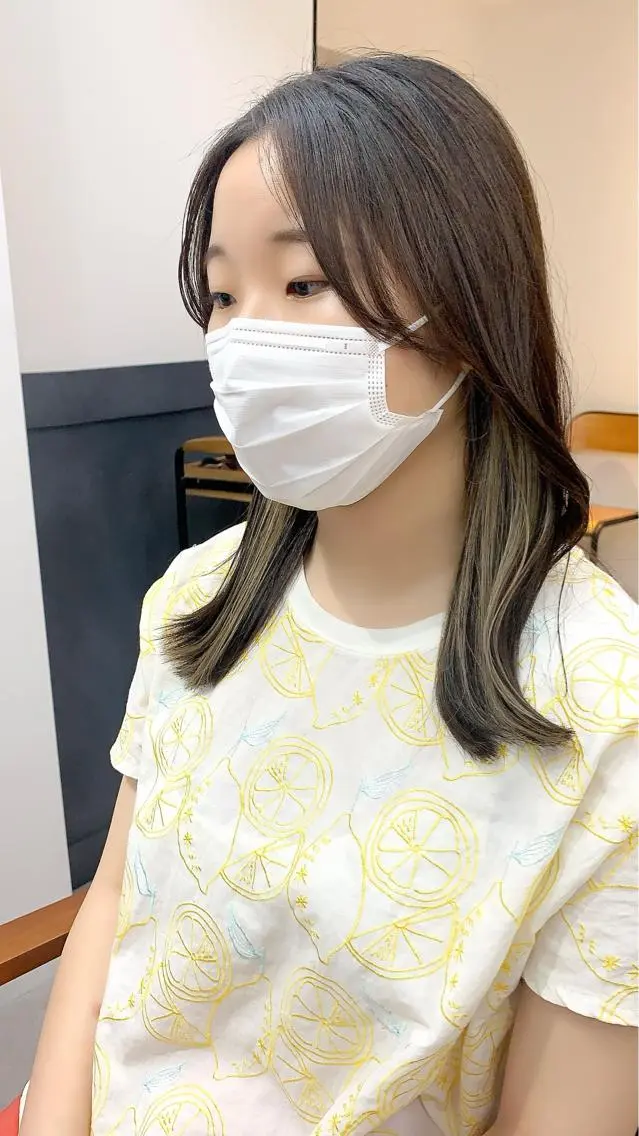 ミディアム カラー パーマ ヘアアレンジ メンズ キッズ ネイル マツエク・マツパ アイブロウ ヘアカラー 似合せレイヤー/ 柔らか透明感カラーのヘアスタイル