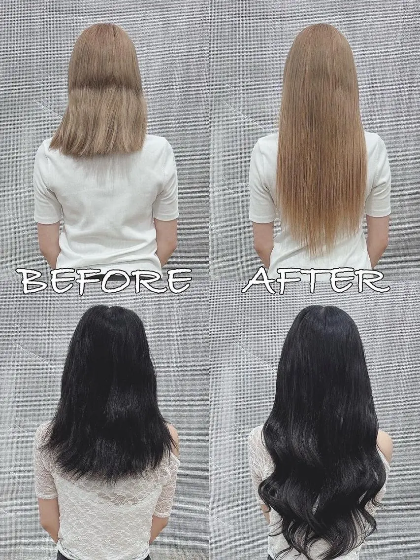 ロング カラー ヘアアレンジ シールエクステ バレイヤージュ ブリーチ ケアブリーチ ダブルカラー LIP 大阪本店 エクステ MISAのヘアスタイル