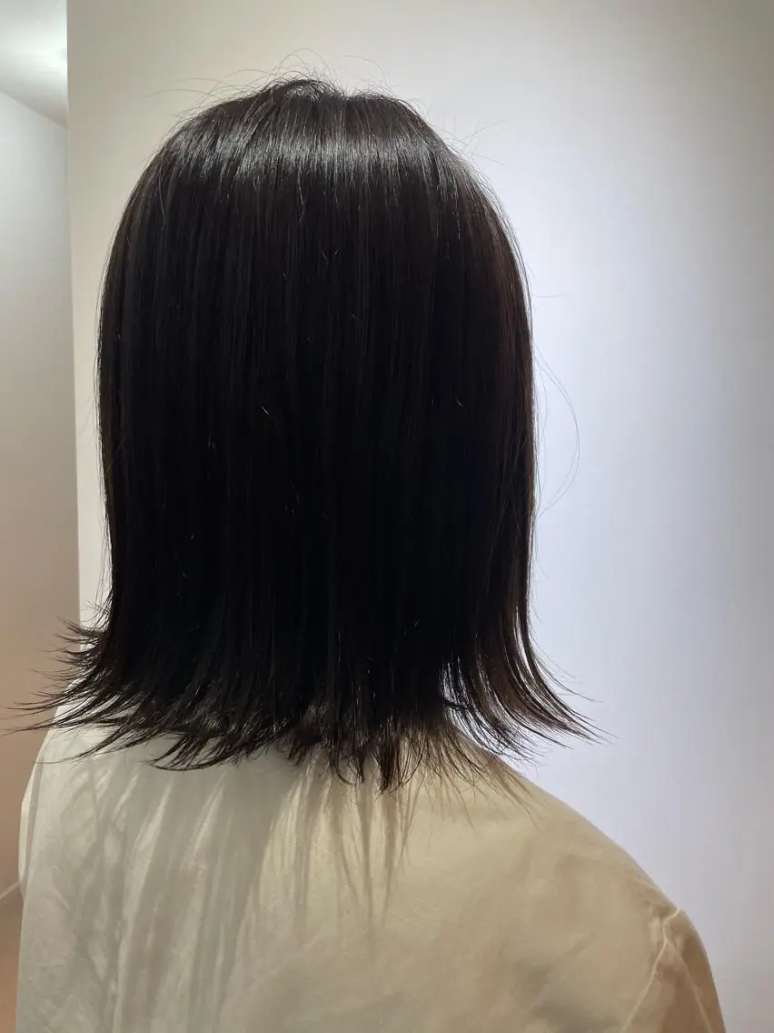 ミディアム カラー 外ハネヘア ショート/脱白髪染め ☆宇﨑悠実のヘアスタイル