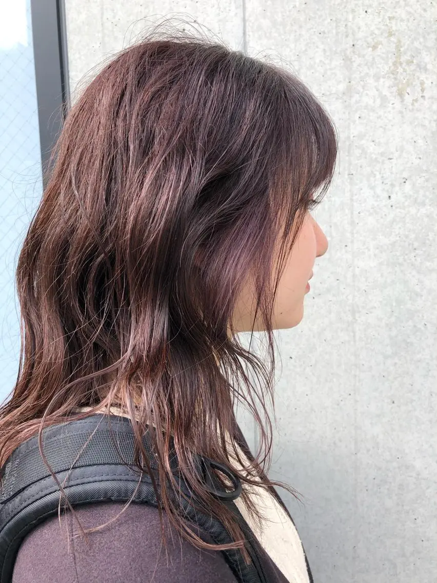 セミロング ヘアカラー くまがい みゆ【edge.】のヘアスタイル
