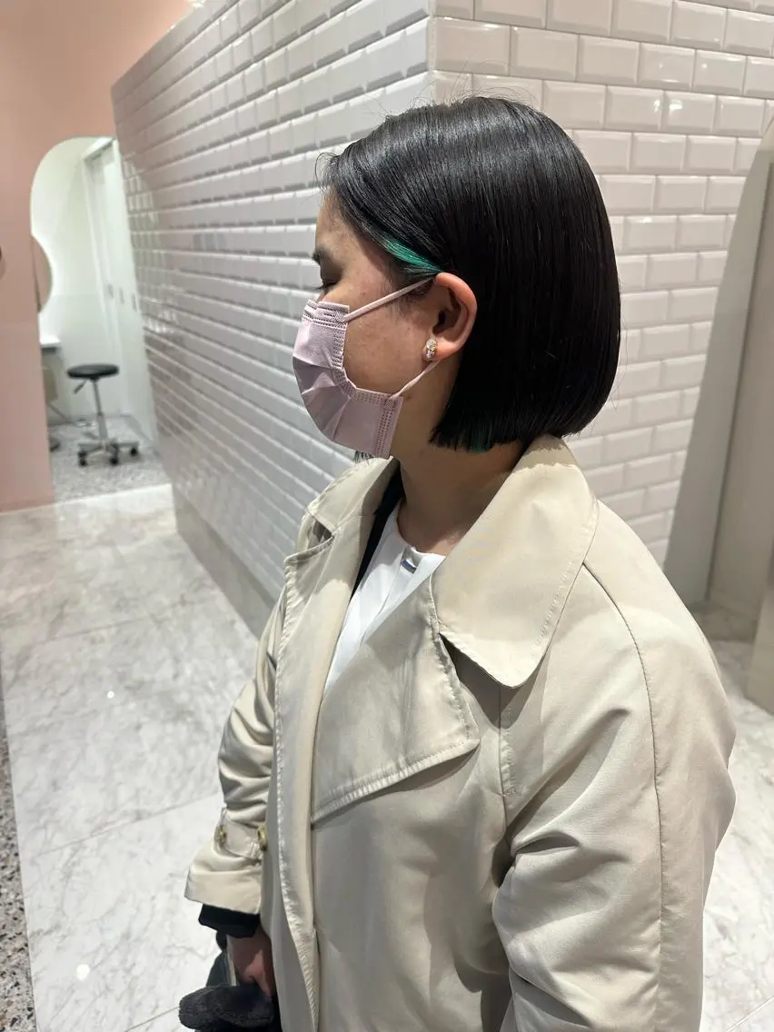 ショート カラー ボブ カット 半個室サロン🫧 ササキアヤカのヘアスタイル
