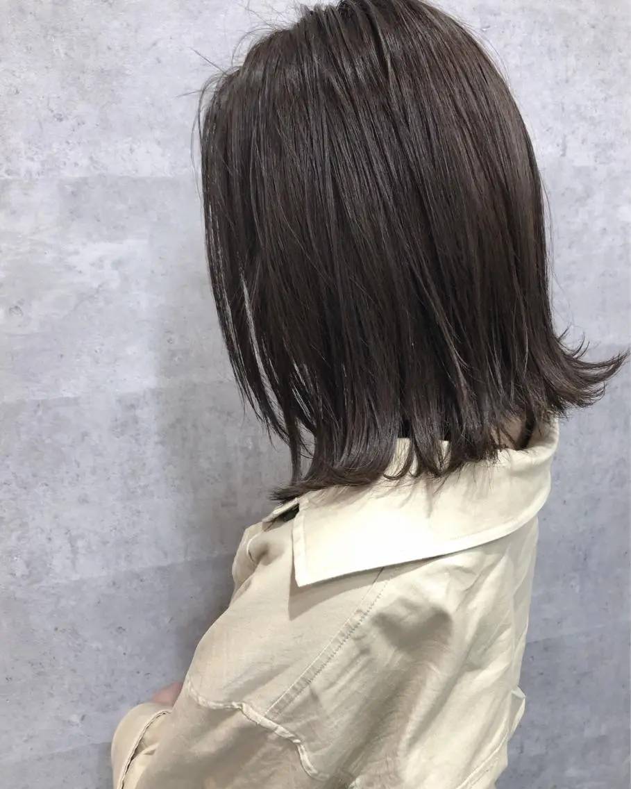 ミディアム カラー 髪質改善 中川 翔のヘアスタイル