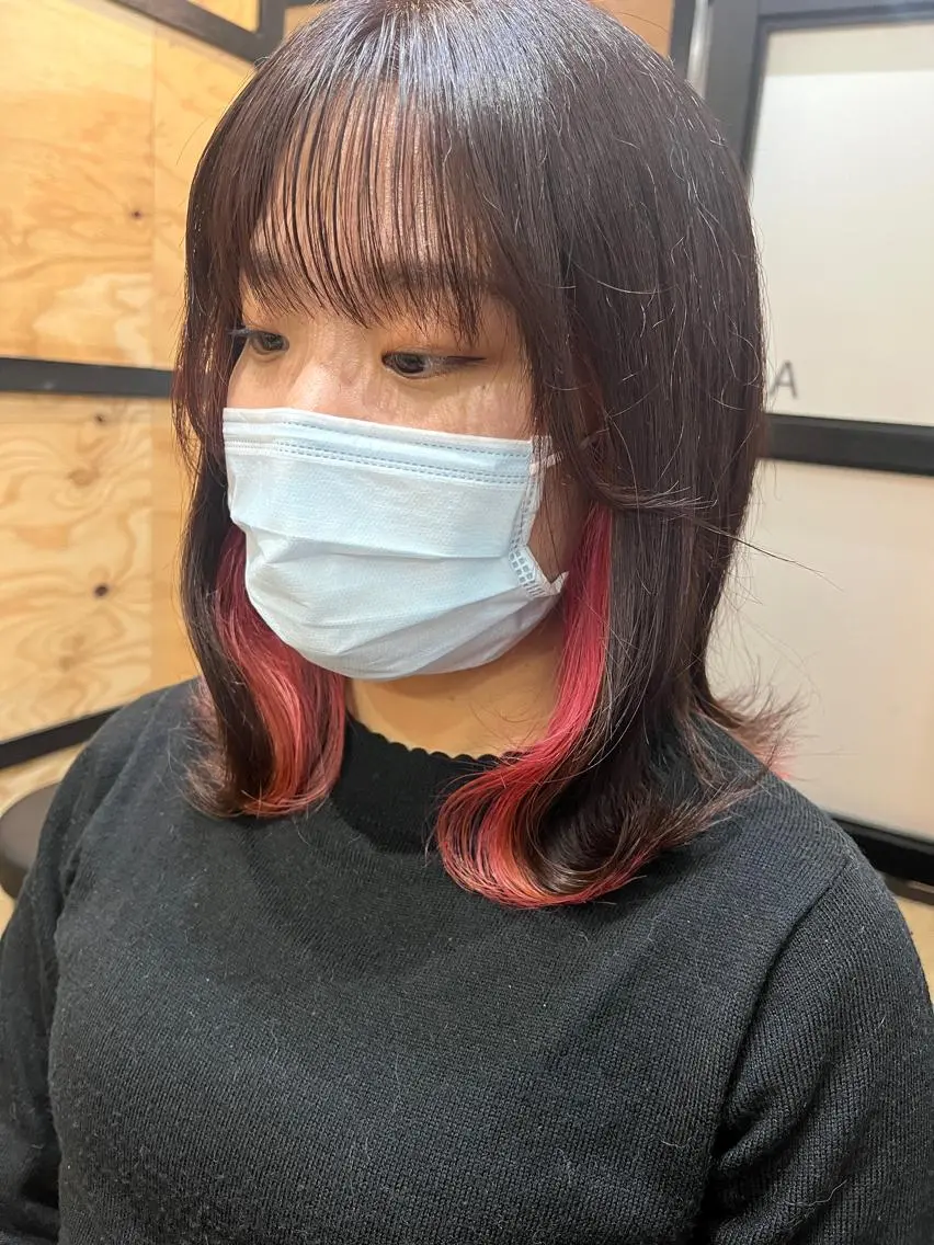 セミロング カラー パーマ ヘアアレンジ メンズ キッズ ネイル マツエク・マツパ アイブロウ メンズブリーチ メンズハイライト メンズインナーカラー メンズ韓国風 ブリーチ 久木原 ゆりのヘアスタイル