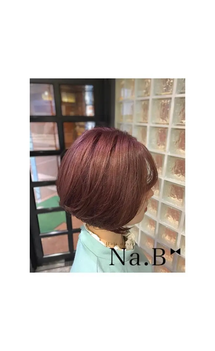ミディアム カラー ヘアアレンジ ジユン 지윤のヘアスタイル
